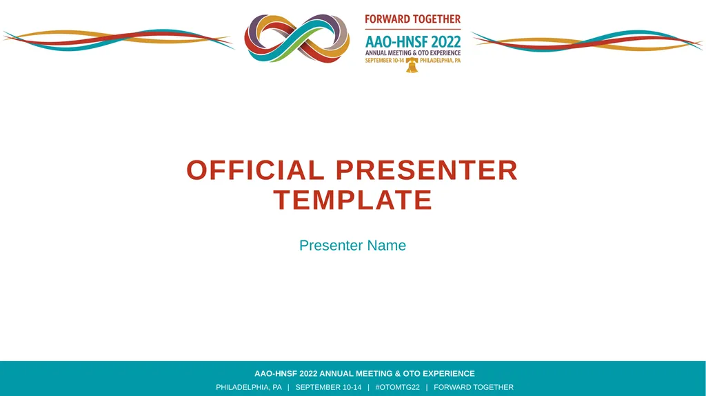 OFFICIAL PRESENTER TEMPLATE Presenter Name - slide 1 of 6