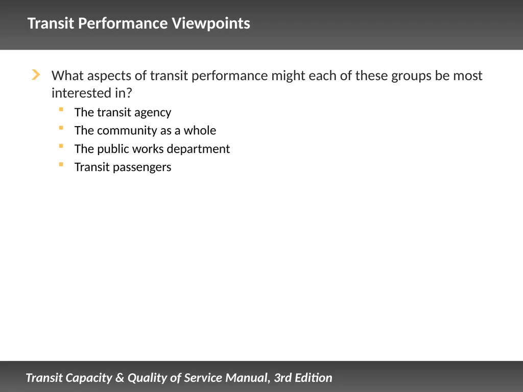 Fixed Route Quality of Service Presentation - slide 6 of 57