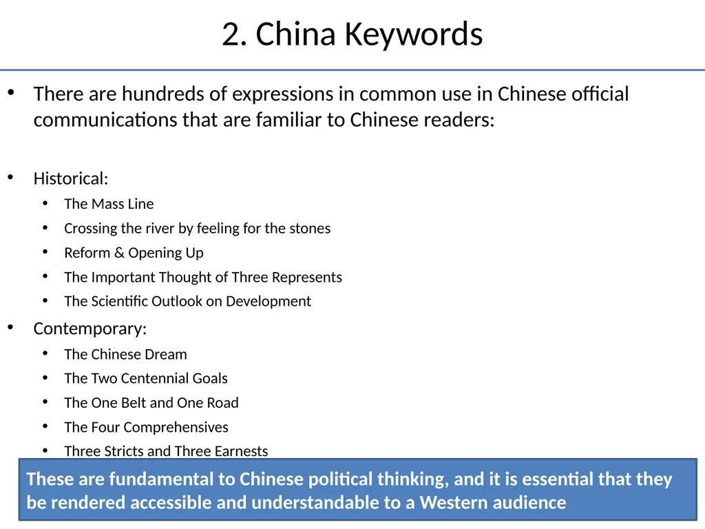 Cultural Issues in Translating Official Chinese - slide 18 of 20