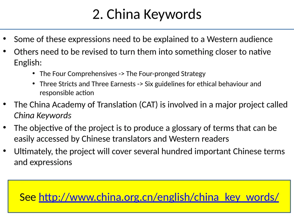 Cultural Issues in Translating Official Chinese - slide 19 of 20