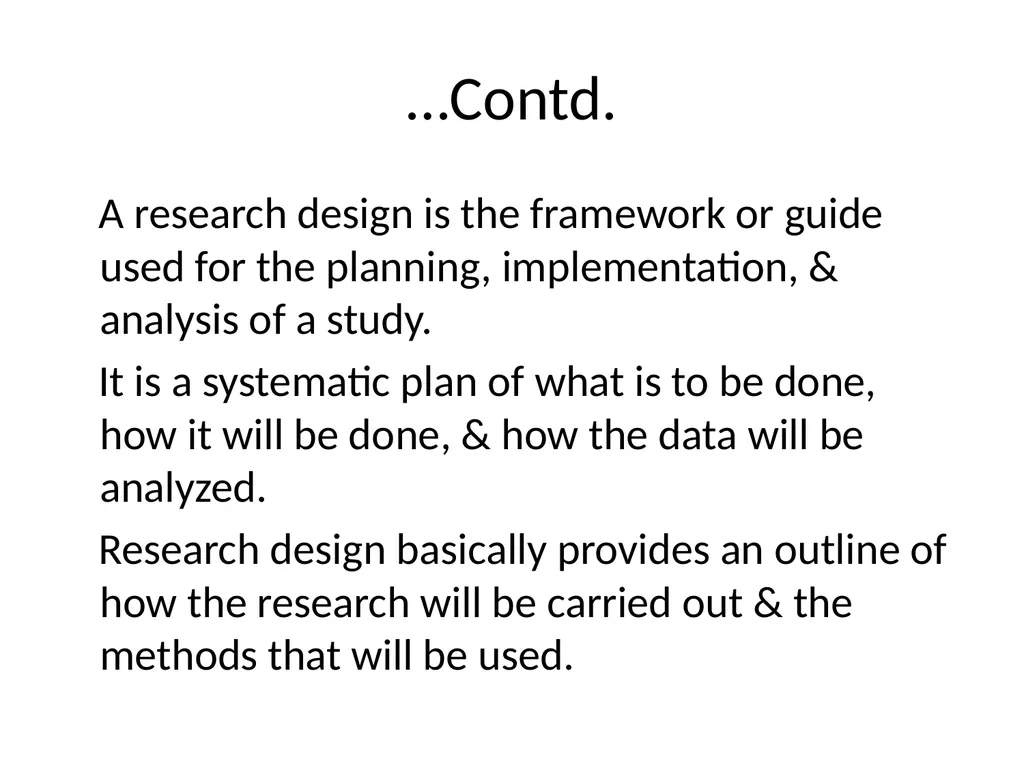 Research Design Dr Muhammad Ibrar Meaning and - slide 3 of 30