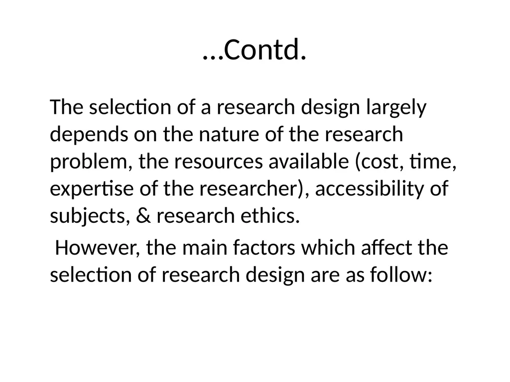 Research Design Dr Muhammad Ibrar Meaning and - slide 8 of 30
