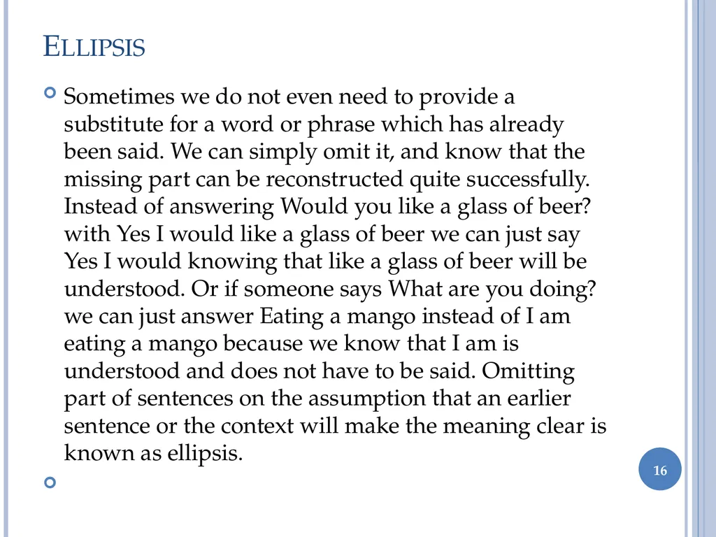 1 Discourse analysis chapter 2 Formal links By Guy - slide 16 of 22