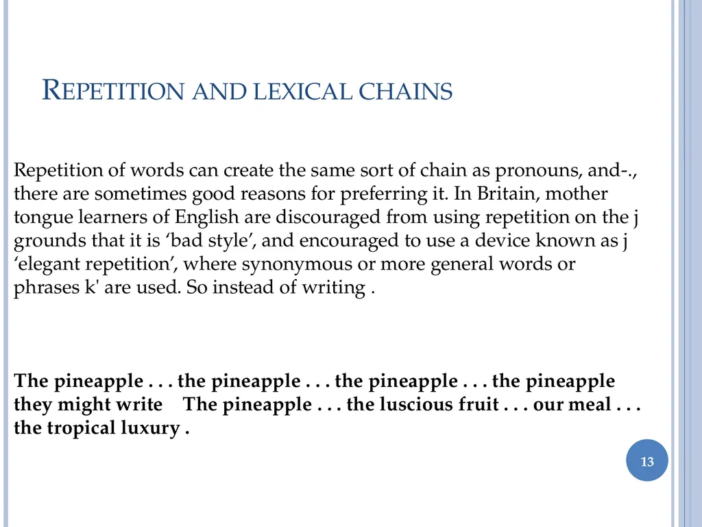 1 Discourse analysis chapter 2 Formal links By Guy - slide 13 of 22