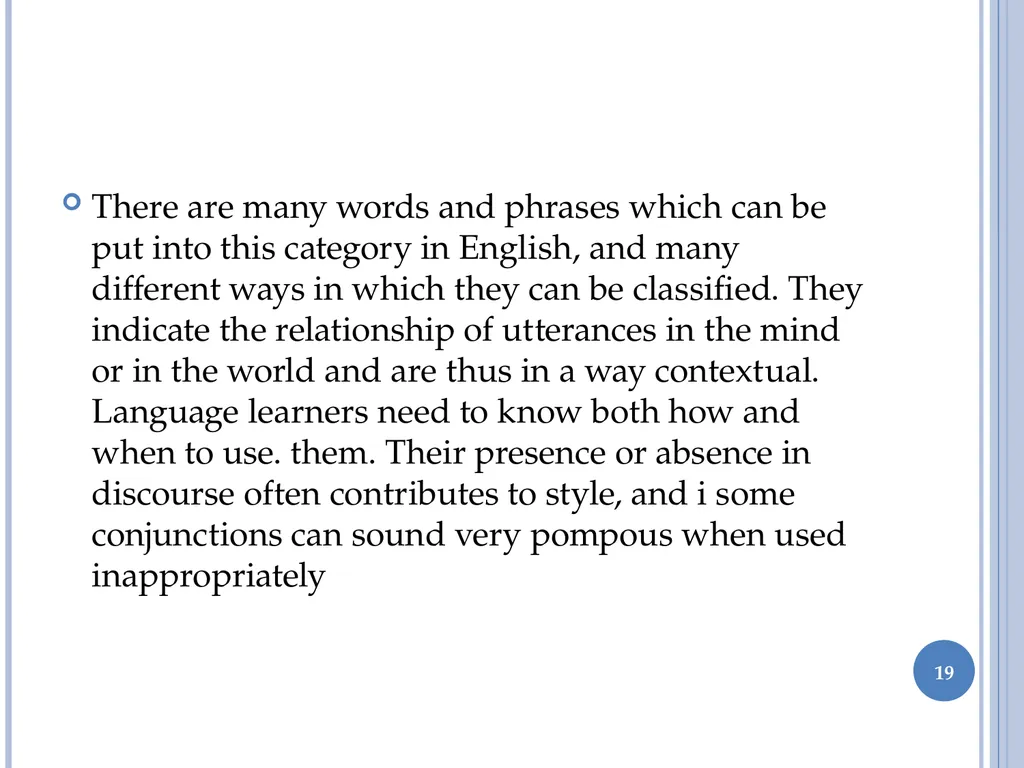 1 Discourse analysis chapter 2 Formal links By Guy - slide 19 of 22