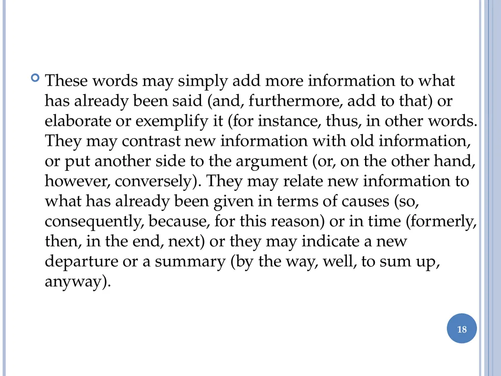 1 Discourse analysis chapter 2 Formal links By Guy - slide 18 of 22