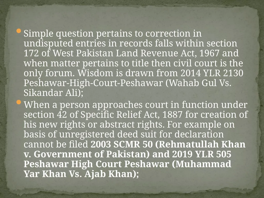 DIFFERENEC BETWEEN LEGAL BAR UNDER ORDER-VII RULE - slide 14 of 26