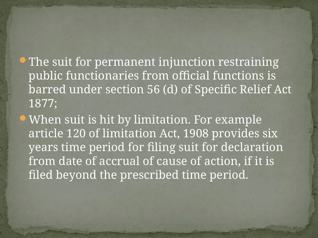 DIFFERENEC BETWEEN LEGAL BAR UNDER ORDER-VII RULE - slide 12 of 26