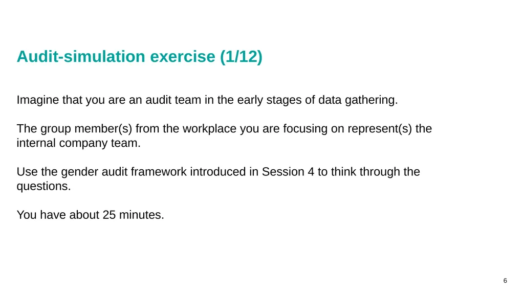 Gender auditing: creating a gender-sensitive - slide 6 of 18
