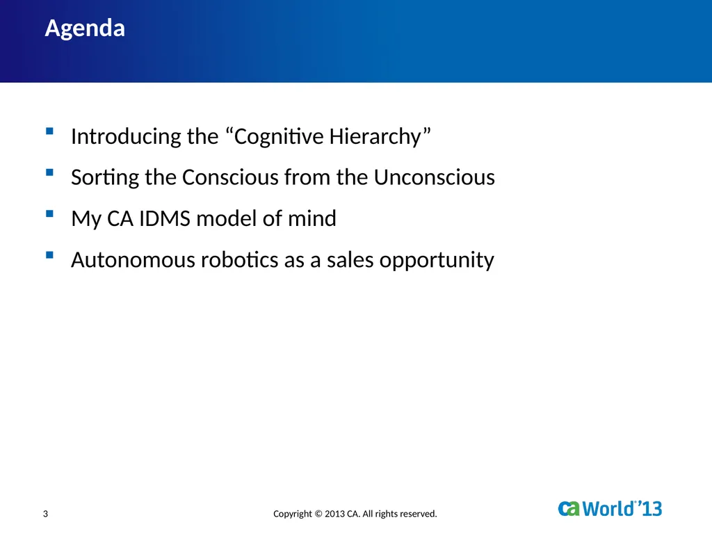 Artificial Consciousness: A CA IDMS™ Database - slide 3 of 36