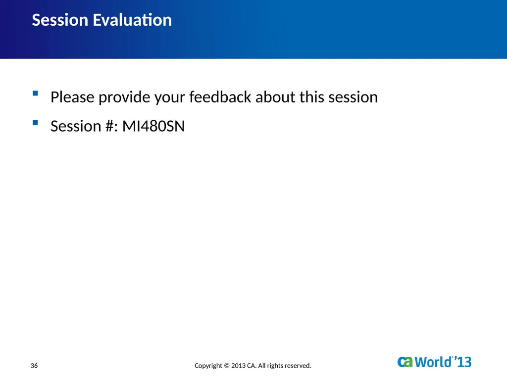 Artificial Consciousness: A CA IDMS™ Database - slide 36 of 36