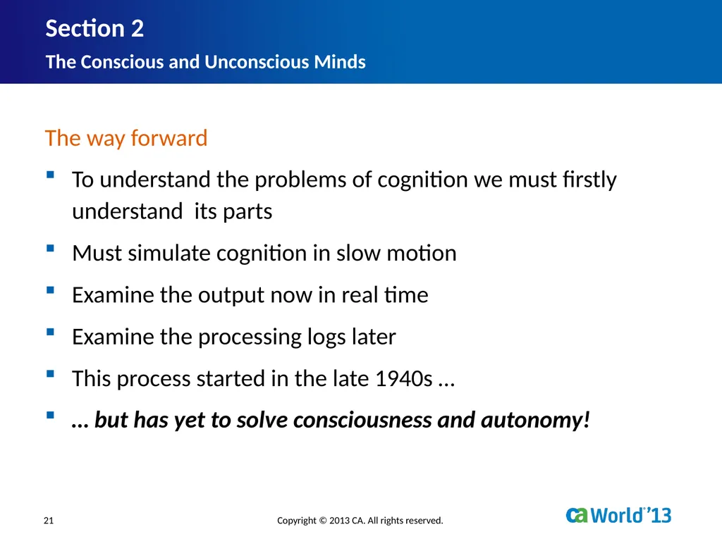 Artificial Consciousness: A CA IDMS™ Database - slide 21 of 36