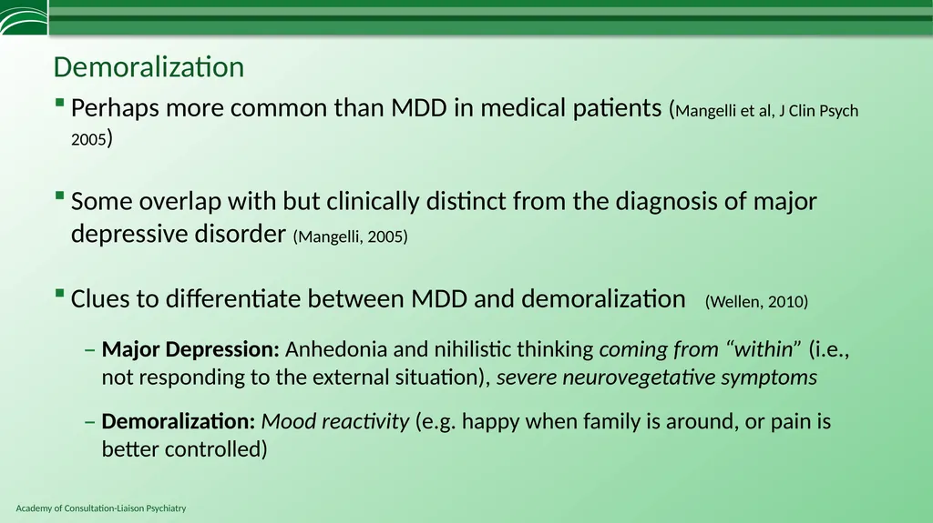 Depression in Medical Settings APM Resident - slide 26 of 52