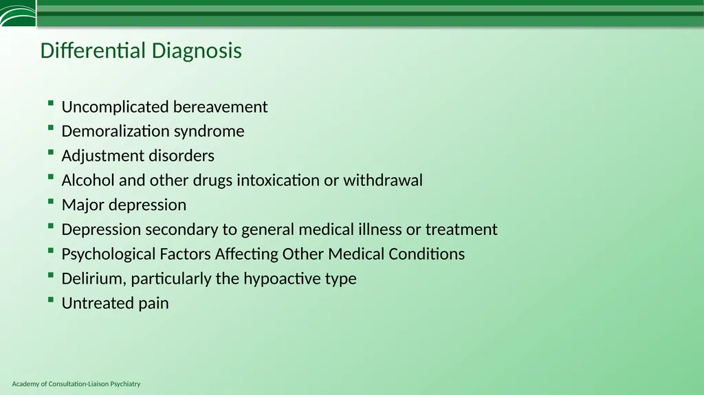Depression in Medical Settings APM Resident - slide 23 of 52