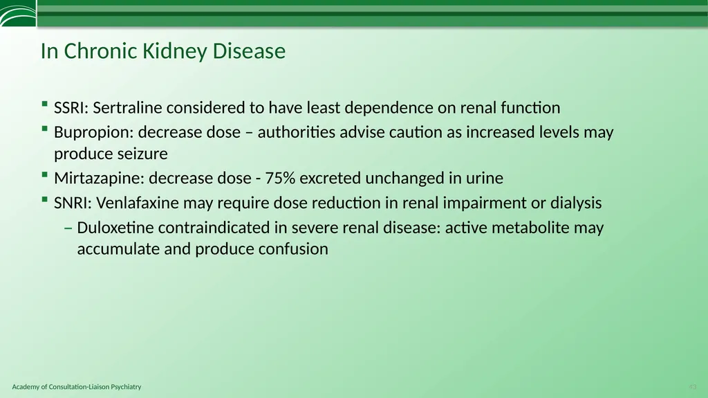 Depression in Medical Settings APM Resident - slide 43 of 52