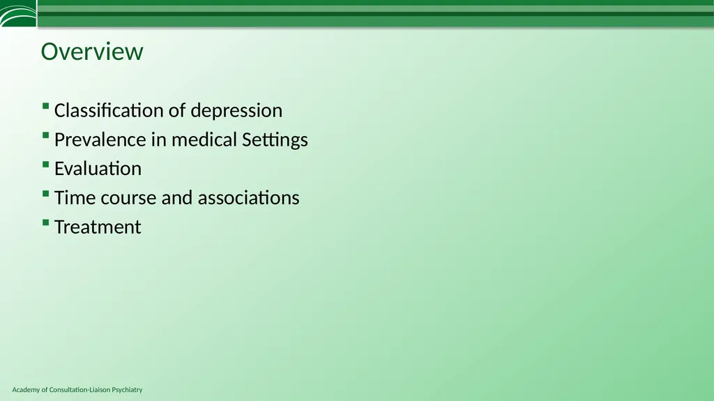 Depression in Medical Settings APM Resident - slide 3 of 52