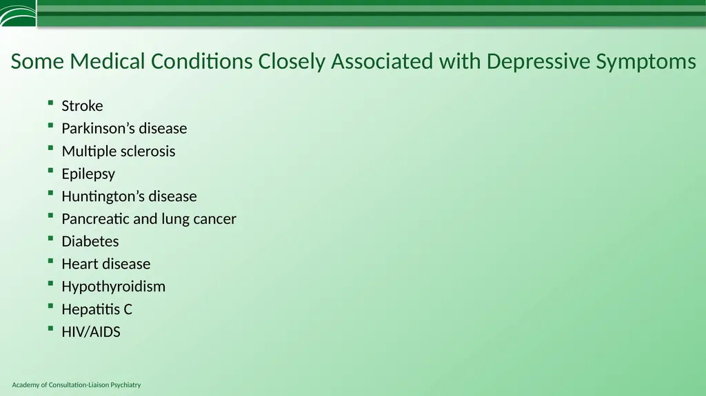 Depression in Medical Settings APM Resident - slide 5 of 52