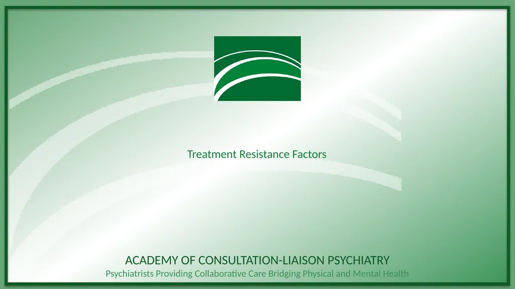 Depression in Medical Settings APM Resident - slide 46 of 52