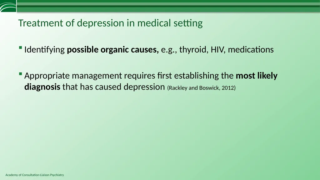 Depression in Medical Settings APM Resident - slide 34 of 52