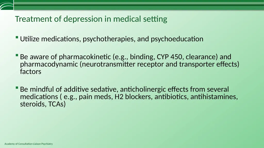 Depression in Medical Settings APM Resident - slide 35 of 52