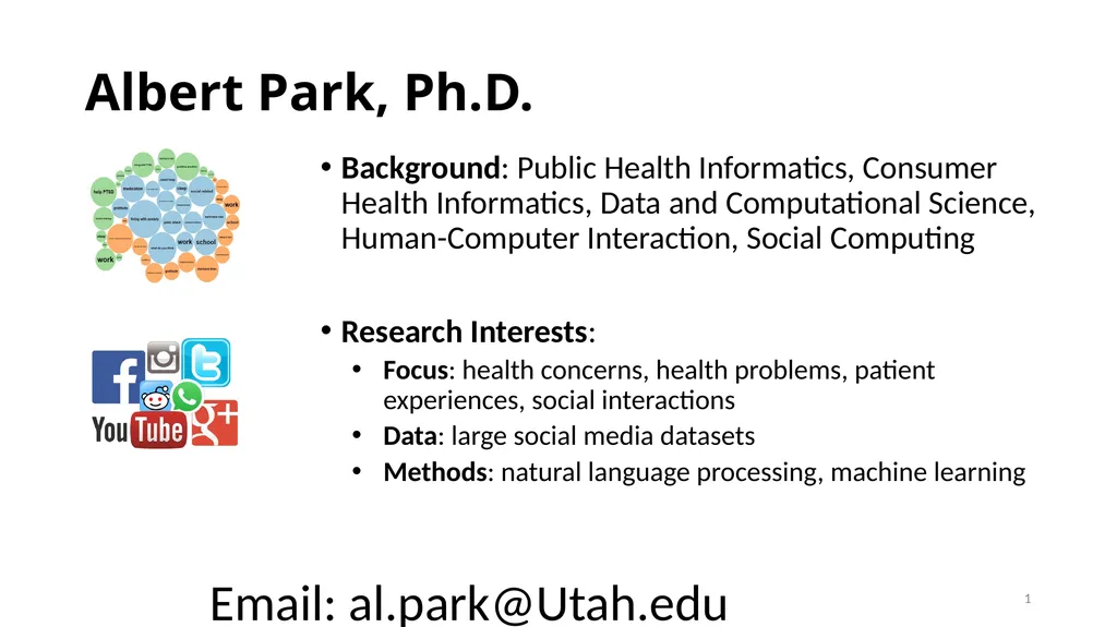 Albert Park, Ph.D. 1 Background: Public Health - slide 1 of 2