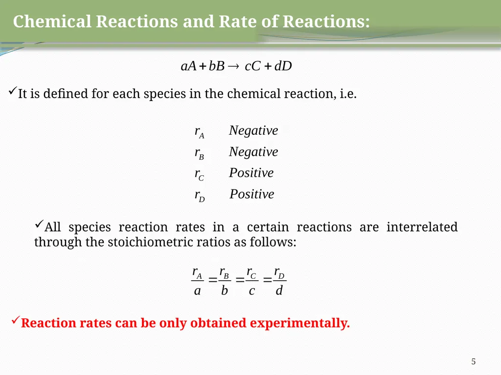 Kinetics and Reactor Design CHE-402 INSTRUCTOR: - slide 5 of 19