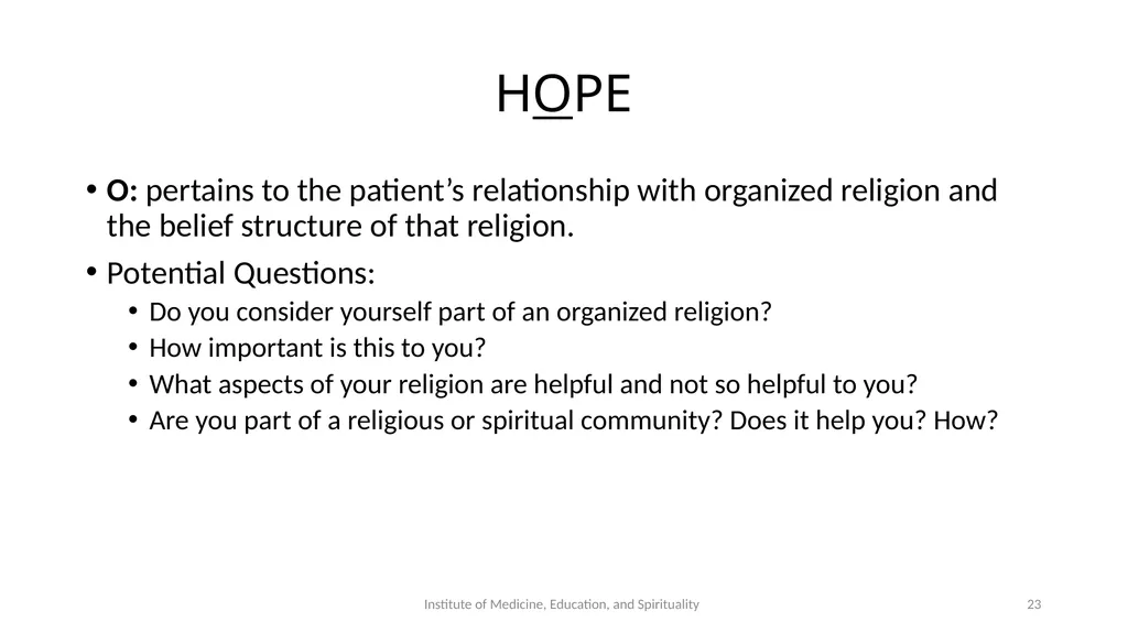 Spiritual Assessment and Interventions The - slide 23 of 26