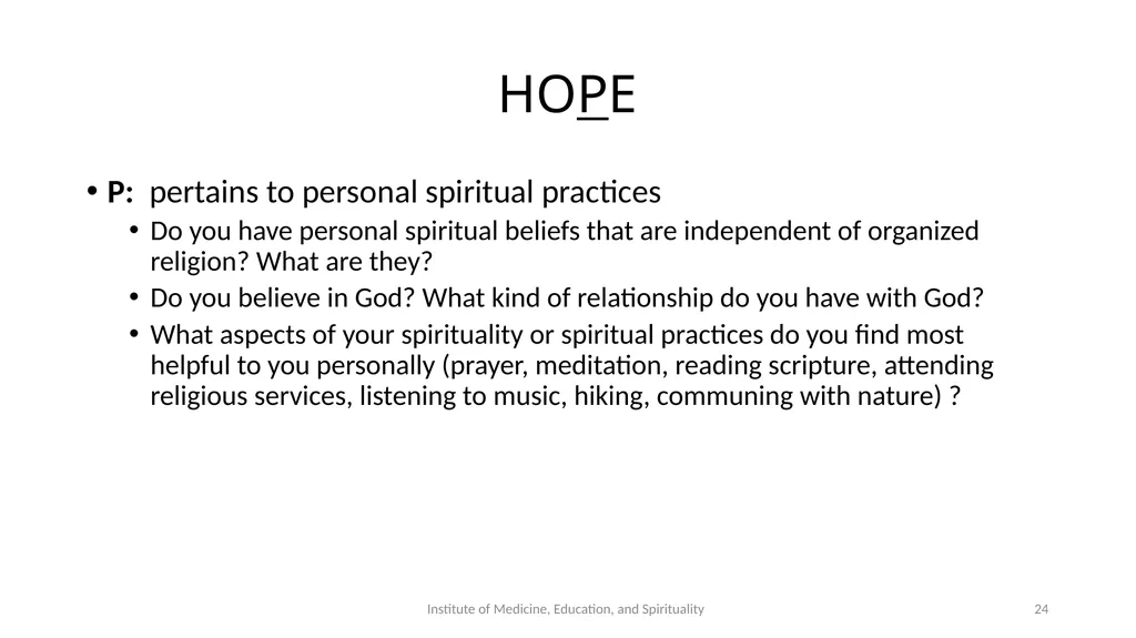 Spiritual Assessment and Interventions The - slide 24 of 26