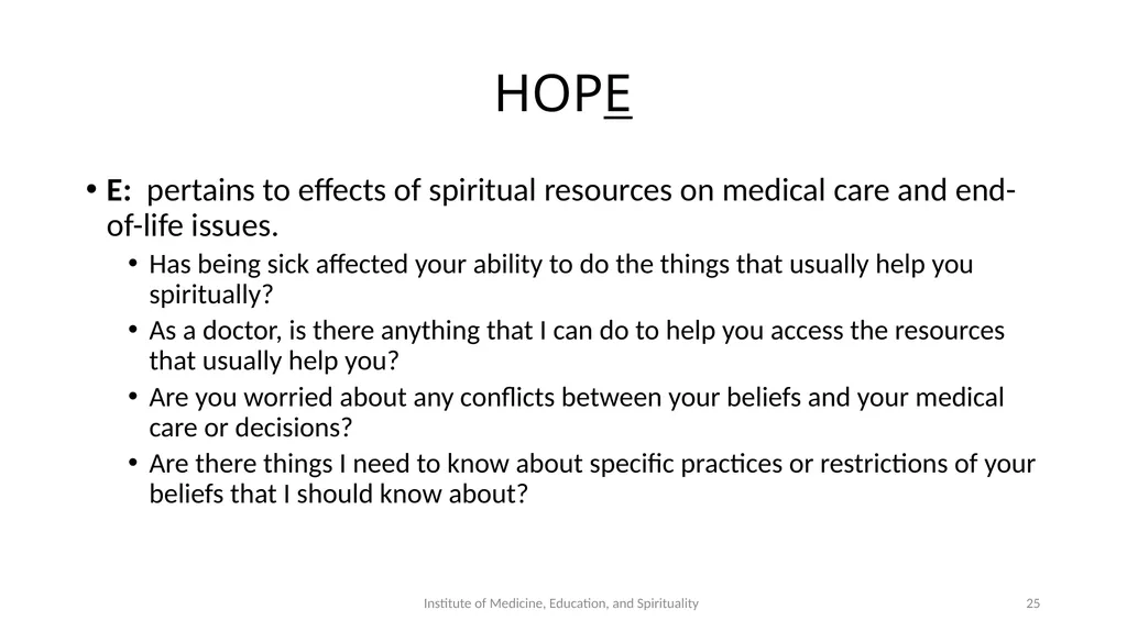 Spiritual Assessment and Interventions The - slide 25 of 26