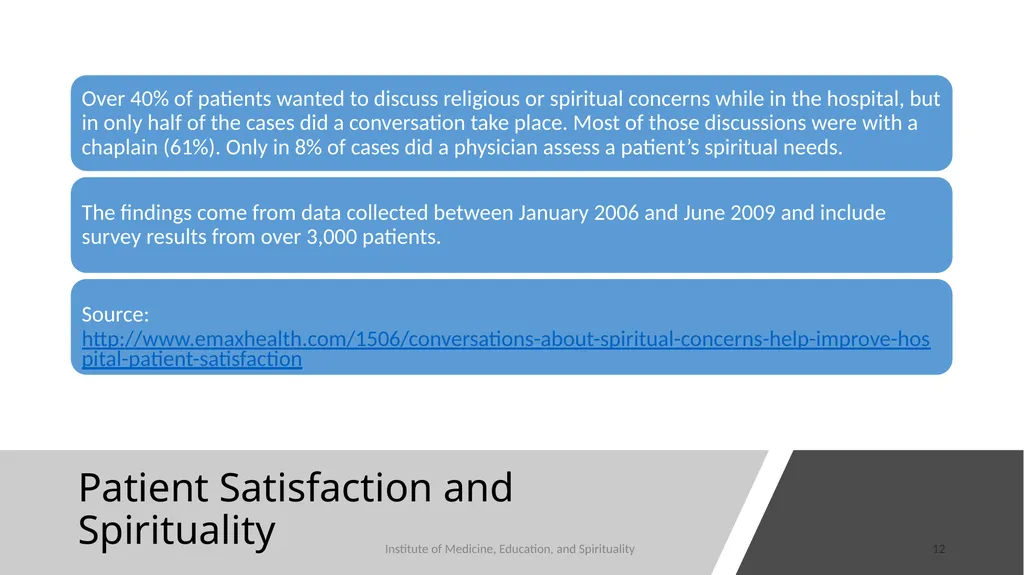 Spiritual Assessment and Interventions The - slide 12 of 26
