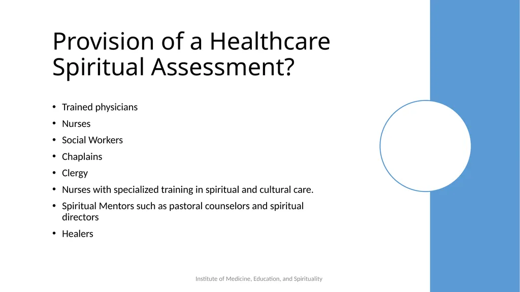 Spiritual Assessment and Interventions The - slide 8 of 26