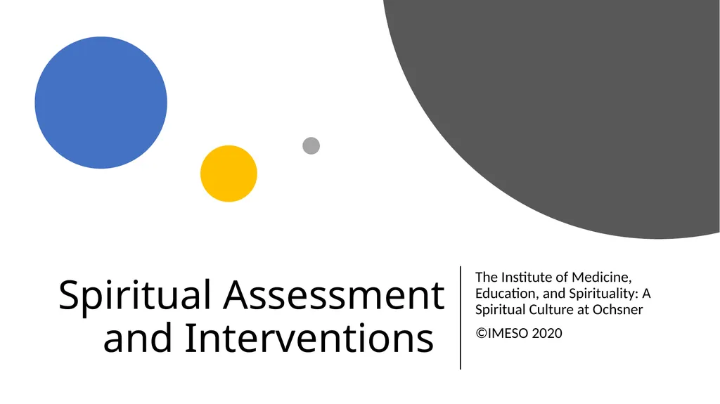 Spiritual Assessment and Interventions The - slide 1 of 26