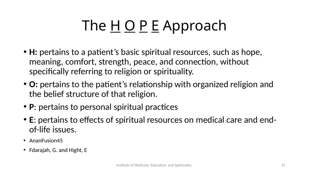 Spiritual Assessment and Interventions The - slide 21 of 26