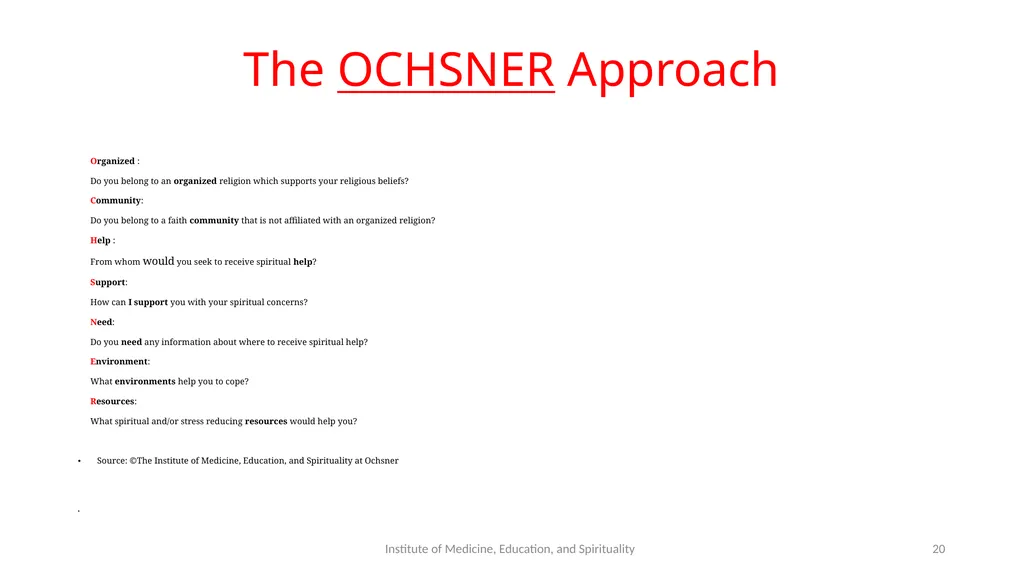 Spiritual Assessment and Interventions The - slide 20 of 26