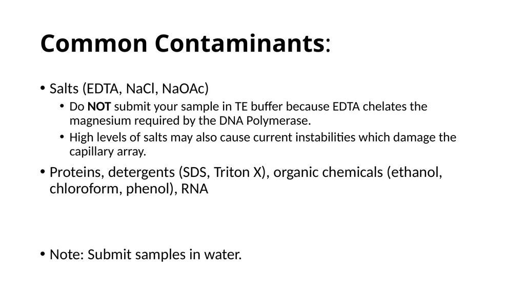 Sanger Sequencing Troubleshooting OSUCCC Genomics - slide 9 of 33