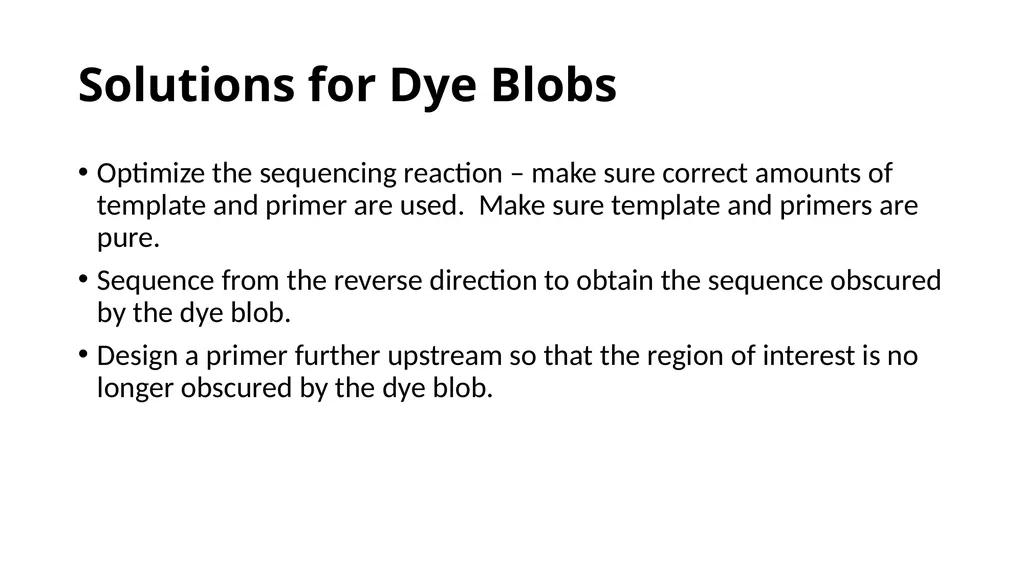 Sanger Sequencing Troubleshooting OSUCCC Genomics - slide 17 of 33