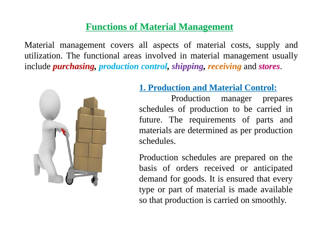 Materials Management Material management Material - slide 9 of 29