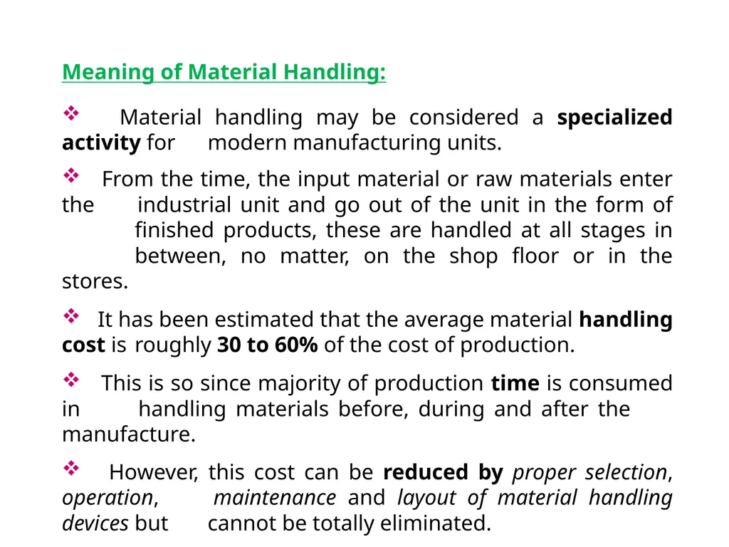 Materials Management Material management Material - slide 21 of 29