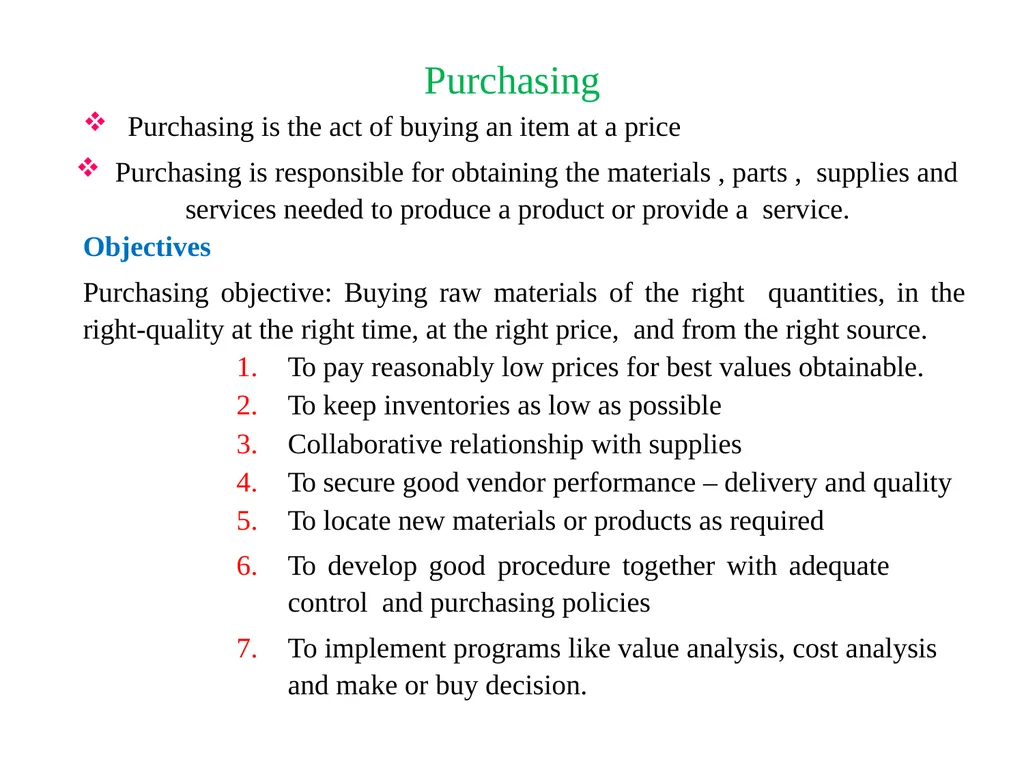 Materials Management Material management Material - slide 14 of 29