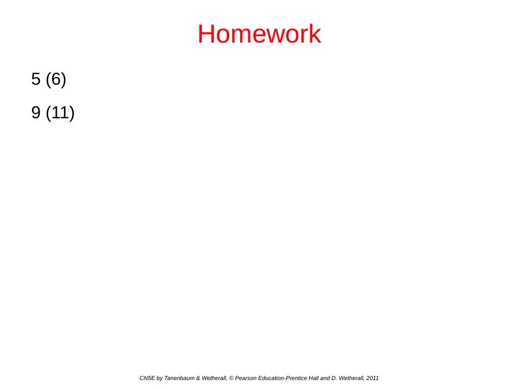 Network Layer Chapter 5 CN5E by Tanenbaum & - slide 68 of 68