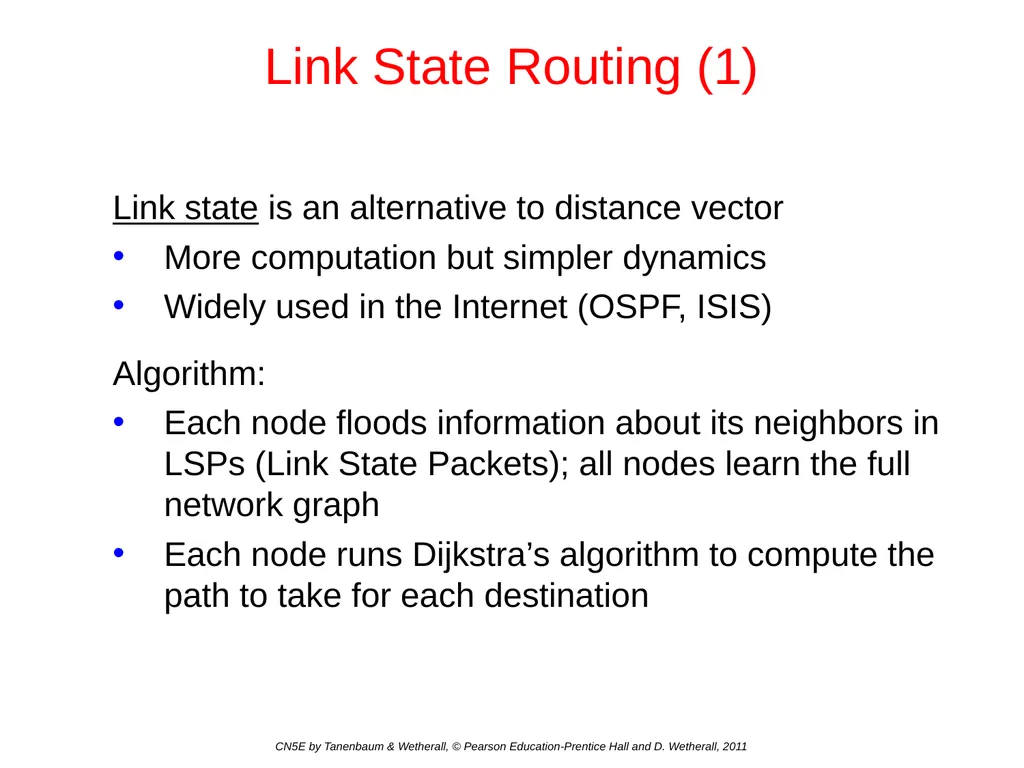 Network Layer Chapter 5 CN5E by Tanenbaum & - slide 34 of 68