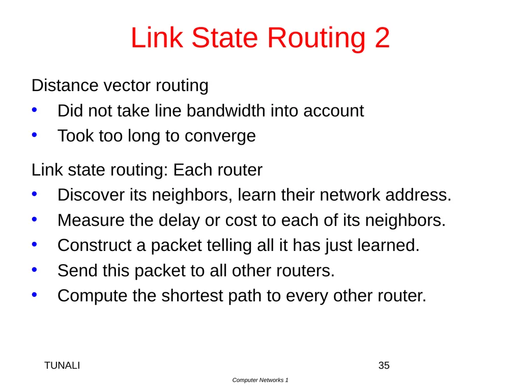 Network Layer Chapter 5 CN5E by Tanenbaum & - slide 35 of 68