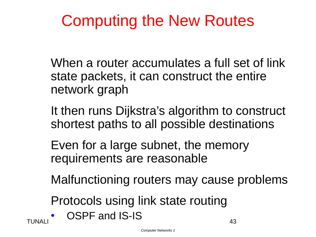 Network Layer Chapter 5 CN5E by Tanenbaum & - slide 43 of 68
