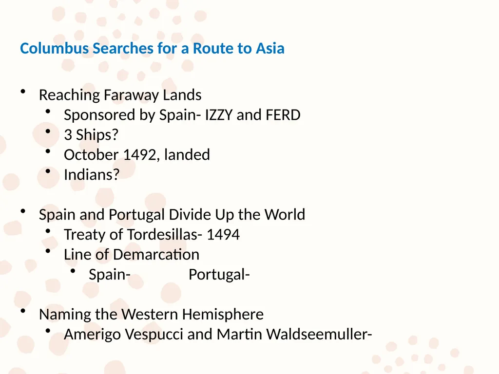 New Global Connections (1415-1796) Lesson 1 - slide 8 of 12