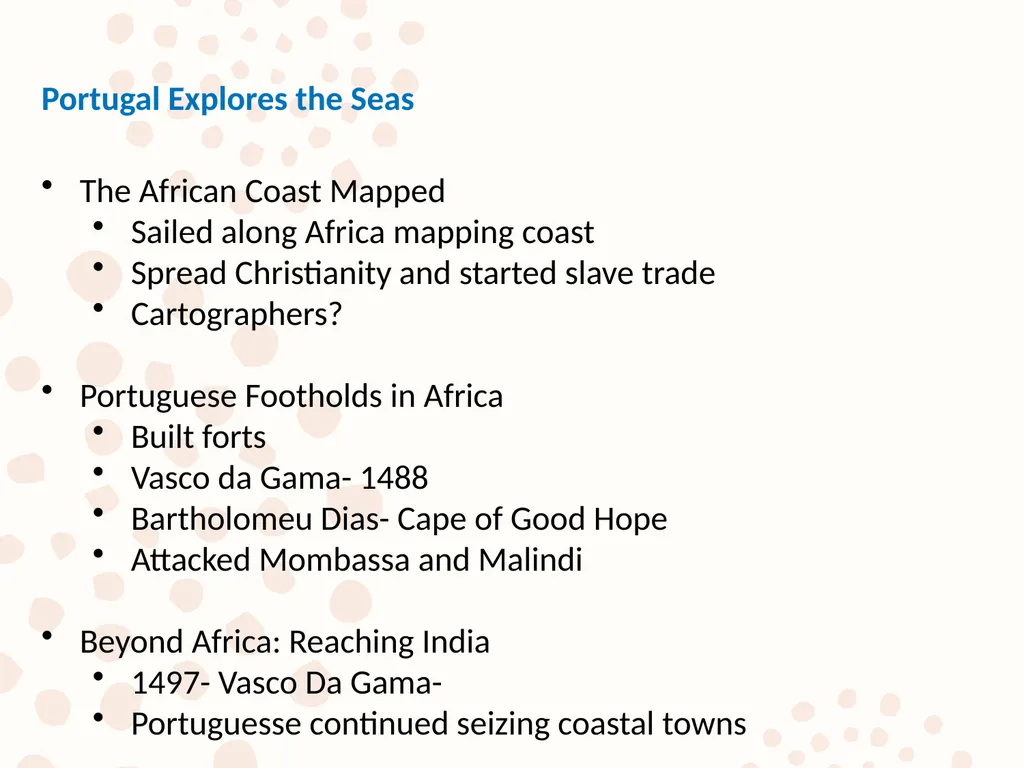 New Global Connections (1415-1796) Lesson 1 - slide 6 of 12