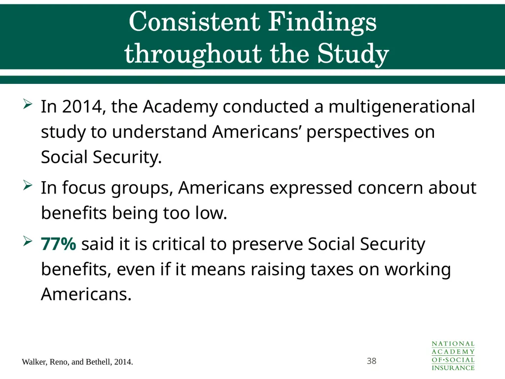 Social Security Benefits, Finances, and Policy - slide 38 of 44