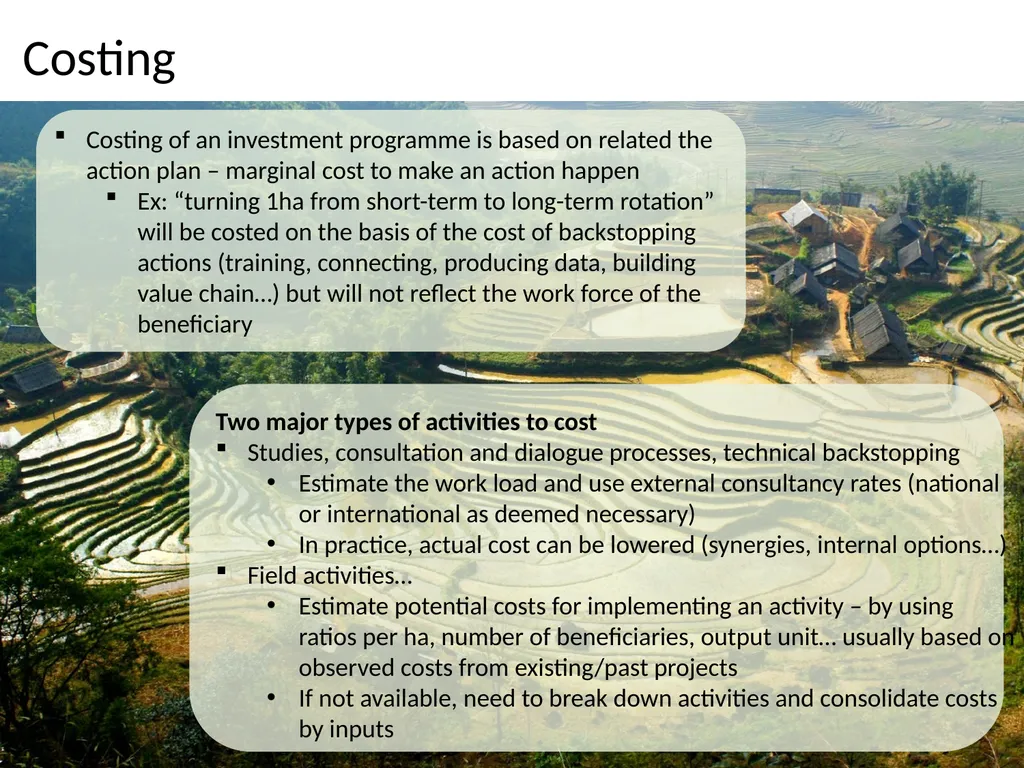 Costing of Vietnam REDD+ Mid-term Implementation - slide 5 of 9