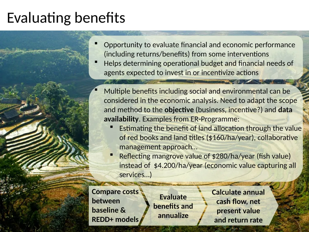 Costing of Vietnam REDD+ Mid-term Implementation - slide 7 of 9