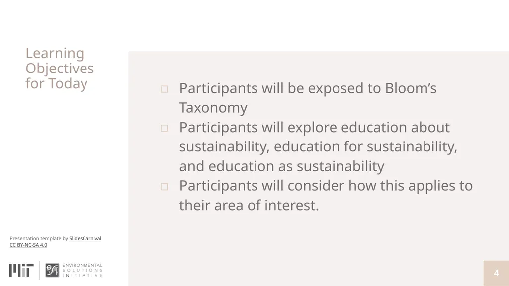 Teaching with Sustainability A course offered - slide 4 of 32