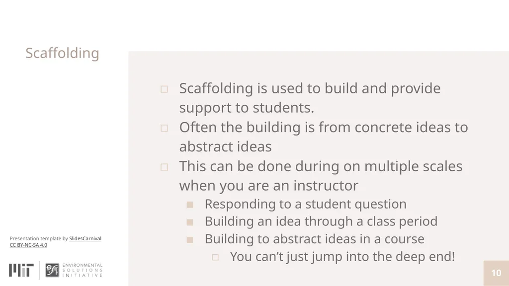 Teaching with Sustainability A course offered - slide 10 of 32